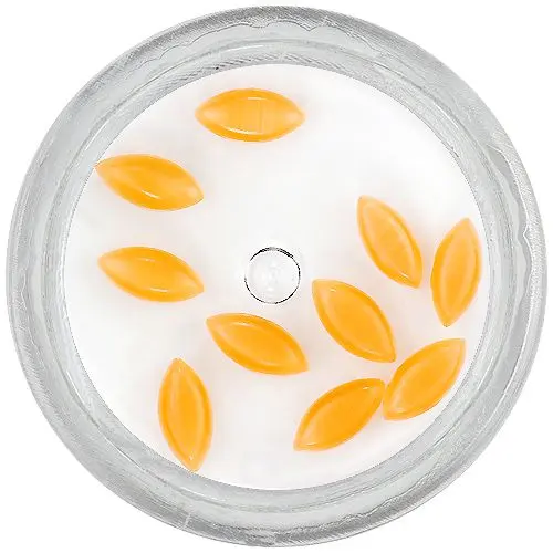 Orange rhinestones for nails decoration - oval