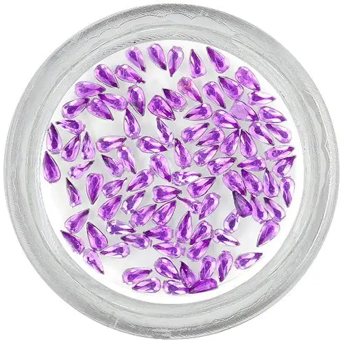 Teardrop rhinestones - light purple
