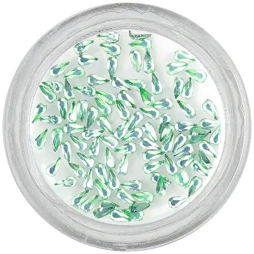 Teardrop rhinestones - light green