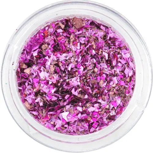 Pink-purple glitter flakes – small