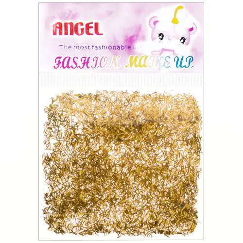 Decoration for nails - gold-yellow flitter with glitters