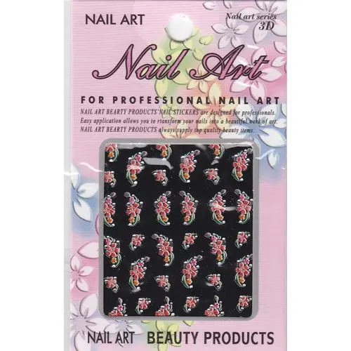 Sticker 3D, flower - oblong