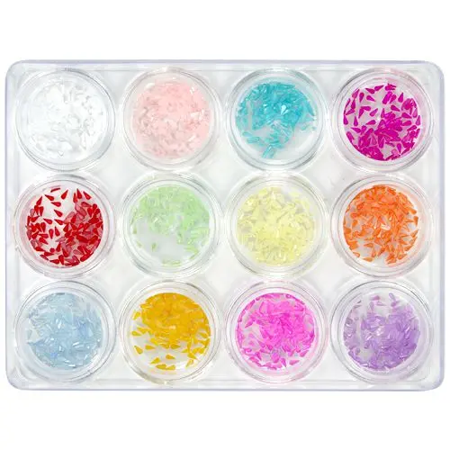 Nail art kit mix, 12pcs - teardrops 5g