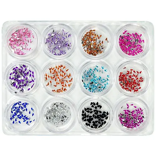 12pcs set of nail decorations, 5g - teardrops