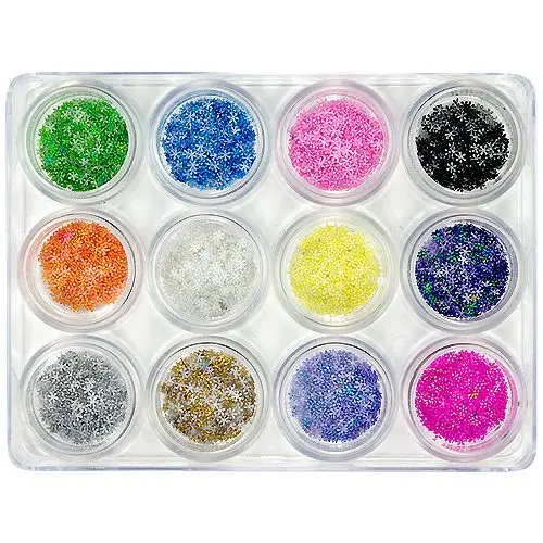 Nail art kit - fabric flowers, 12pcs 