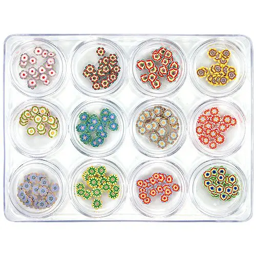 Kit of 12pcs nail decorations - Fimo Nail Art, 5g