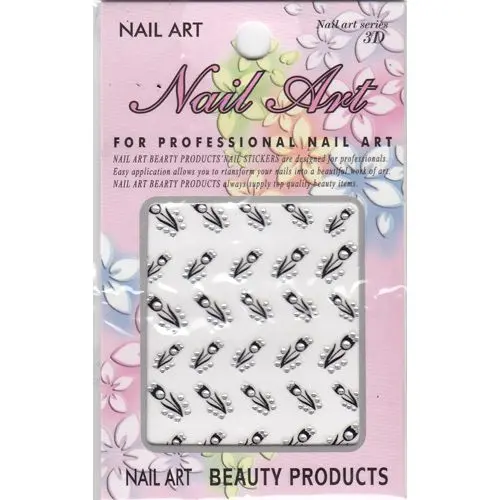 Self-adhesive stickers with rhinestones - 3D tulips