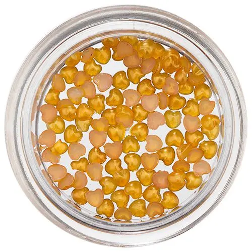 Nail Decoration Hearts - Yellow-Orange, Pearlescent
