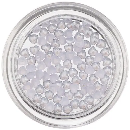 Pearl Decorations in Shape of Heart - Light Blue
