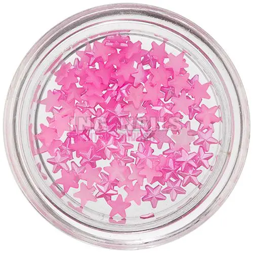 Pearlescent Star-Shaped Decorations - Pink