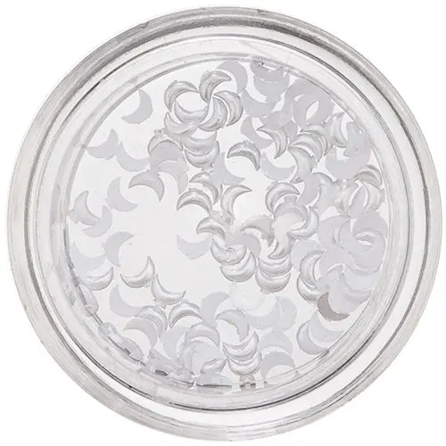 Pearlescent Crescents for Nails - White