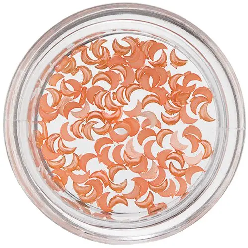 Nail Art Orange Decorations - Crescents, Pearlescent
