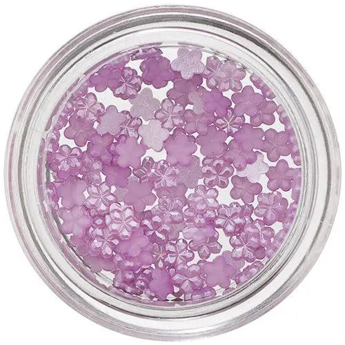 Purple Small Flowers for Nail Decoration, Pearlescent