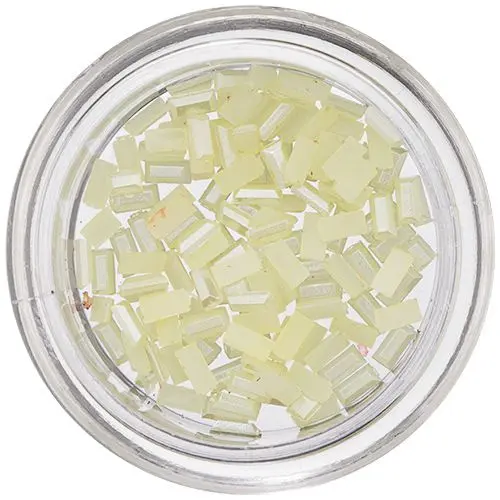 Light Yellow Rectangles for Nail Decoration, Pearlescent