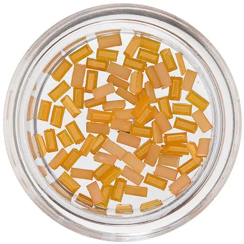 Rectangles for Nail Decoration - Orange-Yellow, Pearl