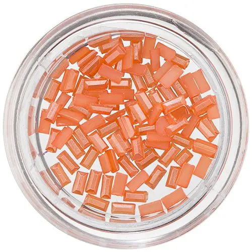 Orange Nail Art Decorations - Rectangles, Pearlescent