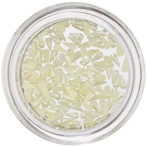 Light Yellow Tear Drops for Nail Decoration, Pearlescent
