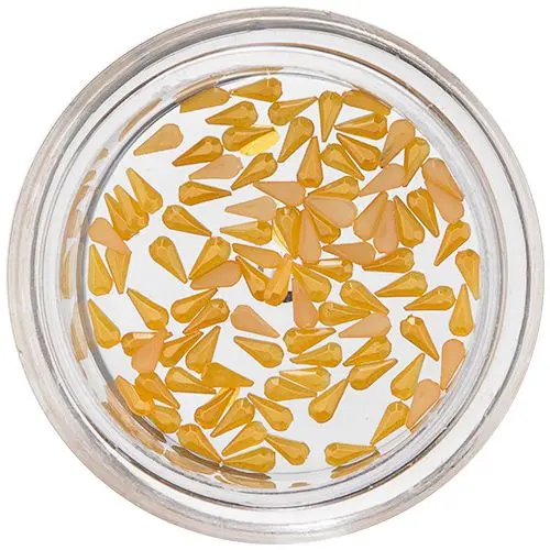 Tear Drops for Nail Decoration - Orange-Yellow, Pearl