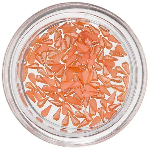 Nail Art Orange Decorations - Straight Drops, Pearl Effect