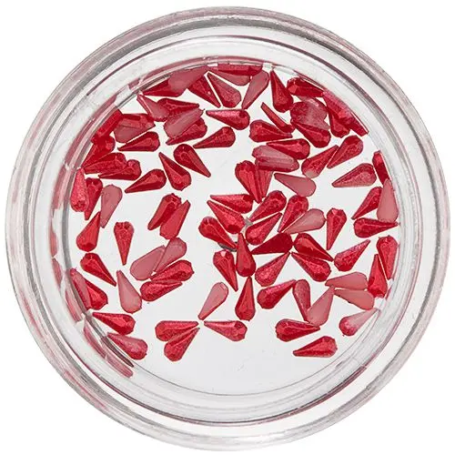 Red Tear Drops for Nail Decoration, Pearlescent
