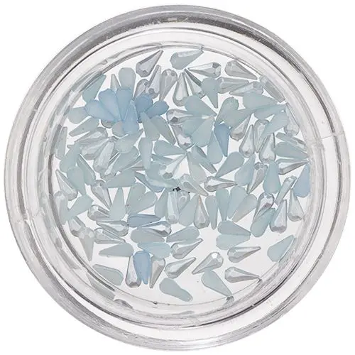 Tear Drops for Nail Decoration - Light Blue, Pearlescent