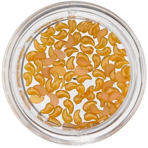 Curved Drops for Nail Decoration - Orange-Yellow, Pearl