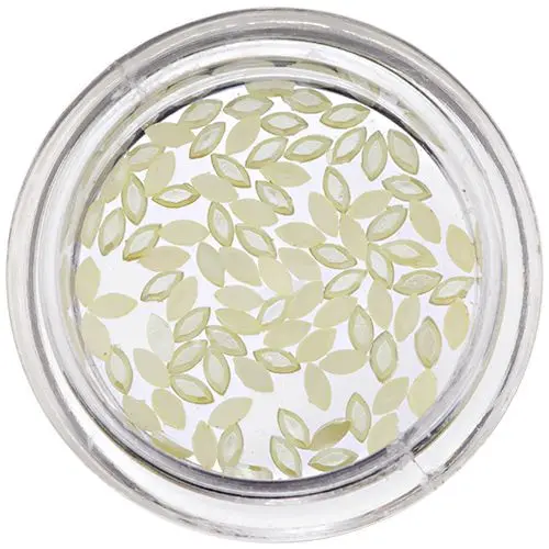 Light Yellow Ovals for Nail Decoration, Pearlescent