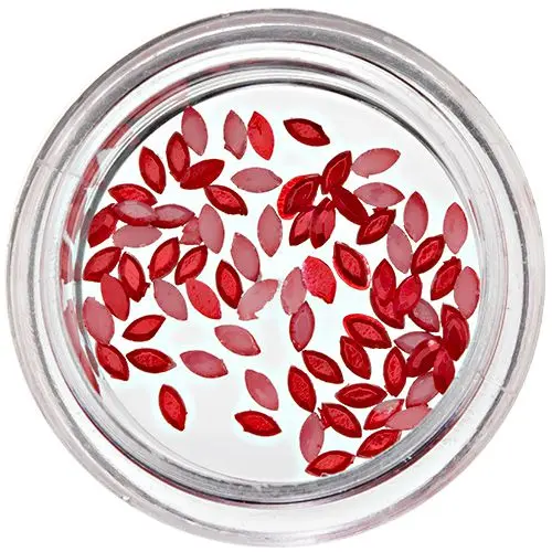 Ovals for Nail Decoration - Red, Pearl Effect