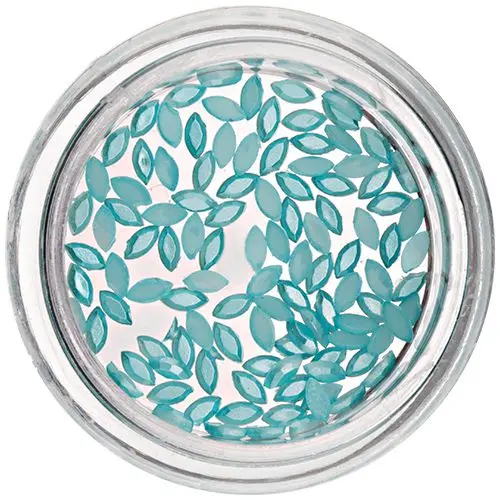 Pearl Decorations in Oval Shape - Turquoise Blue