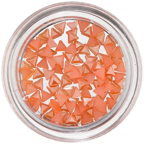 Orange Nail Art Decorations - Triangles, Pearlescent
