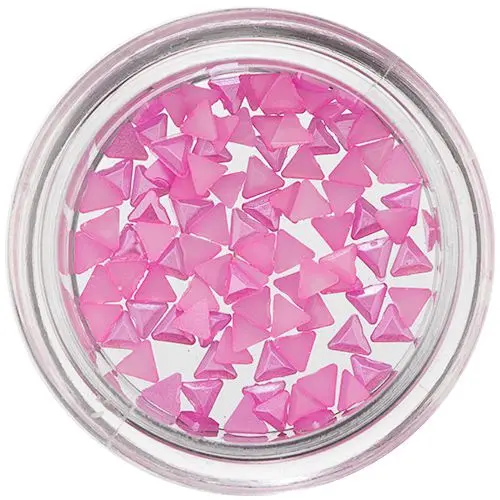 Pearl Decorations in Shape of Triangle - Pink