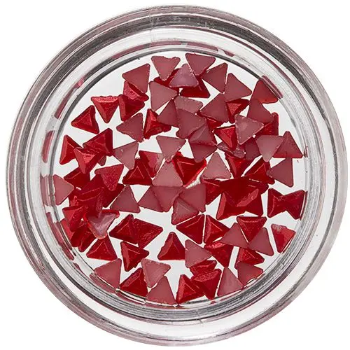 Triangles for Nail Decoration - Red, Pearl Effect
