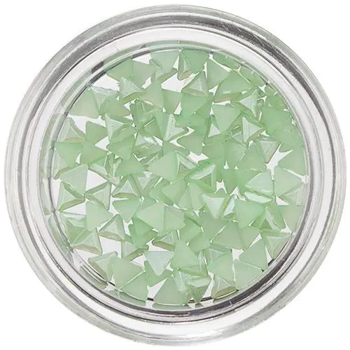 Pearl Decorations in Shape of Triangle - Light Green
