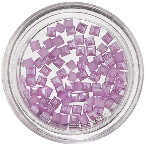 Purple Squares for Nail Decoration, Pearlescent