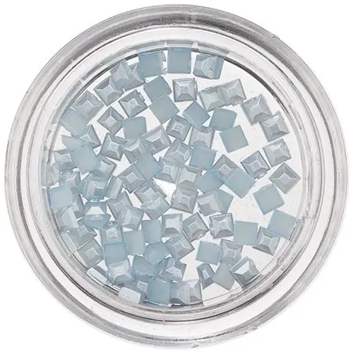 Nail Art Light Blue Decorations - Square, Pearlescent