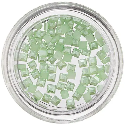 Pearl Decorations in Shape of Square - Light Green