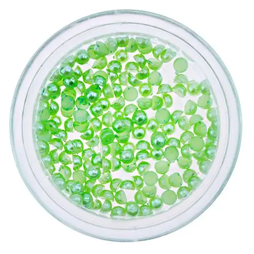 Nail Decorations with Pearl Effect - Light Green Beads