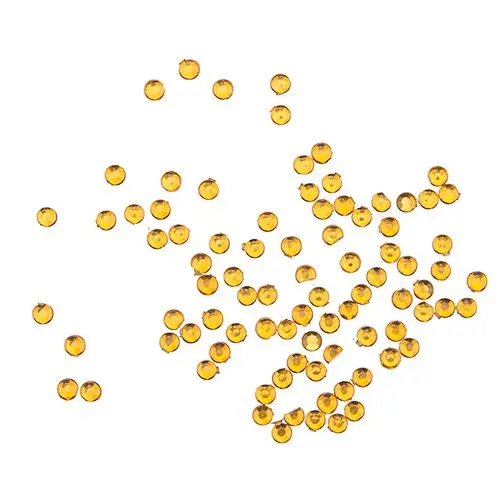 Orange-yellow nail decorations, 2mm - round stones in sack, 90pcs