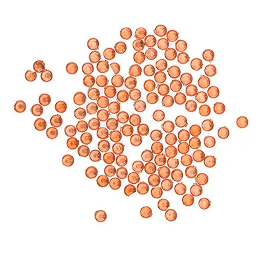 Nail art decorations 2mm - 90pcs round rhinestones in sack, orange