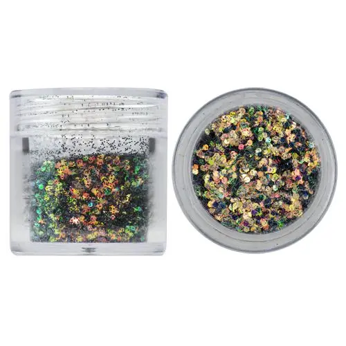 Hexagon in glitter dust powder, 1mm - dark green, 10g