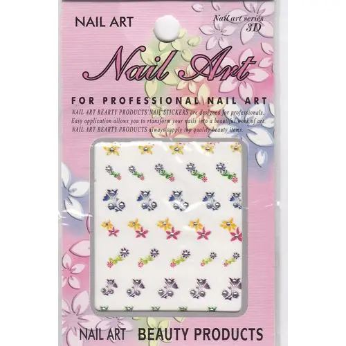 Self-adhesive sticker 3D with rhinestones - flowers