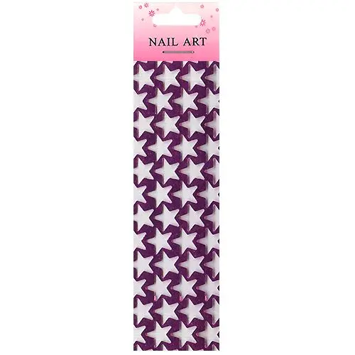 Decorative Nail Foil - Stars, Purple