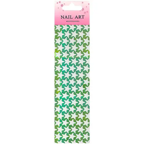 Nail Decoration Foil - Green, Stars