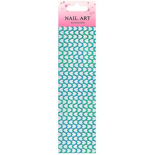 Decorative Nail Foil - Turquoise, Hearts