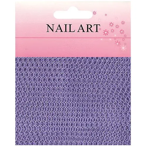Nail art - purple netting