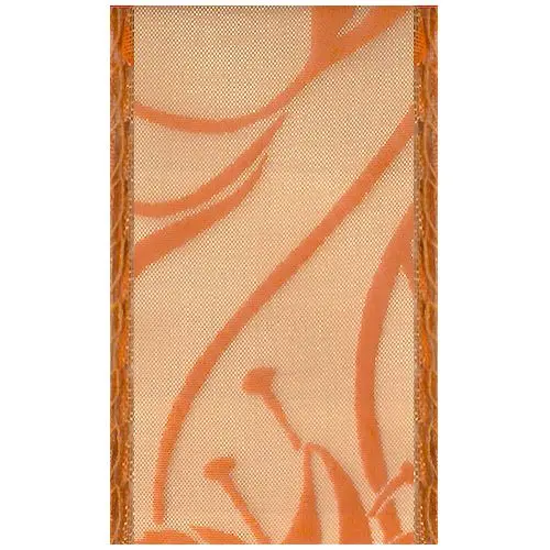 Original nail decoration - orange with overprint, netting