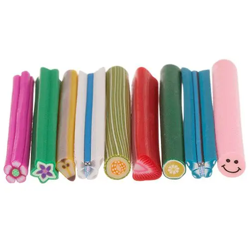 9pcs, Fimo Nail Art Mix - Decorative Sticks