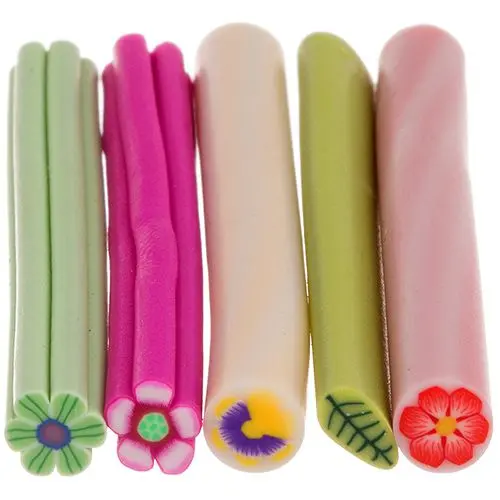 Decorative Fimo Canes - Flower, 5pcs