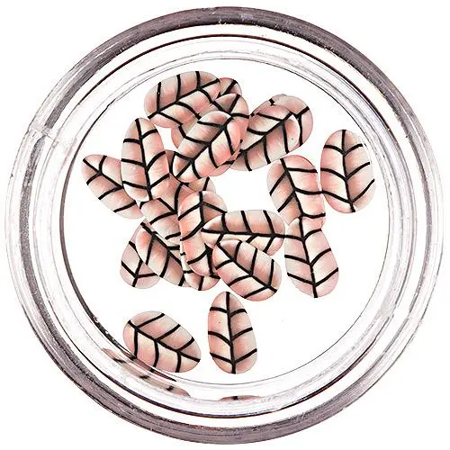 Sliced Fimo Nail Art - Leaves