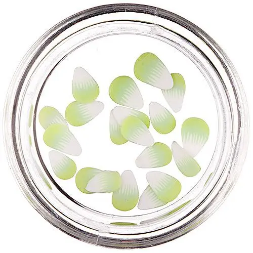 Drops - Sliced Fimo Decoration, White - Light Green